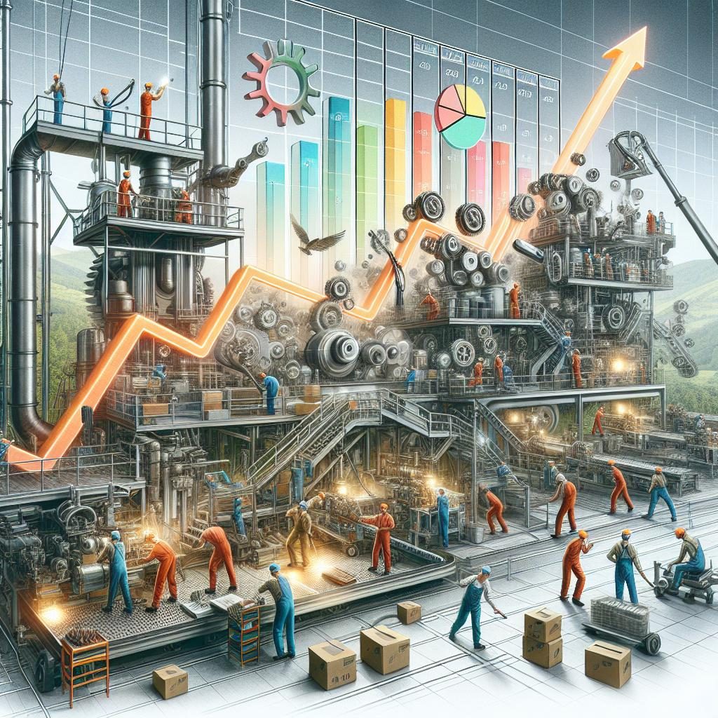 Michigan manufacturing growth illustration.