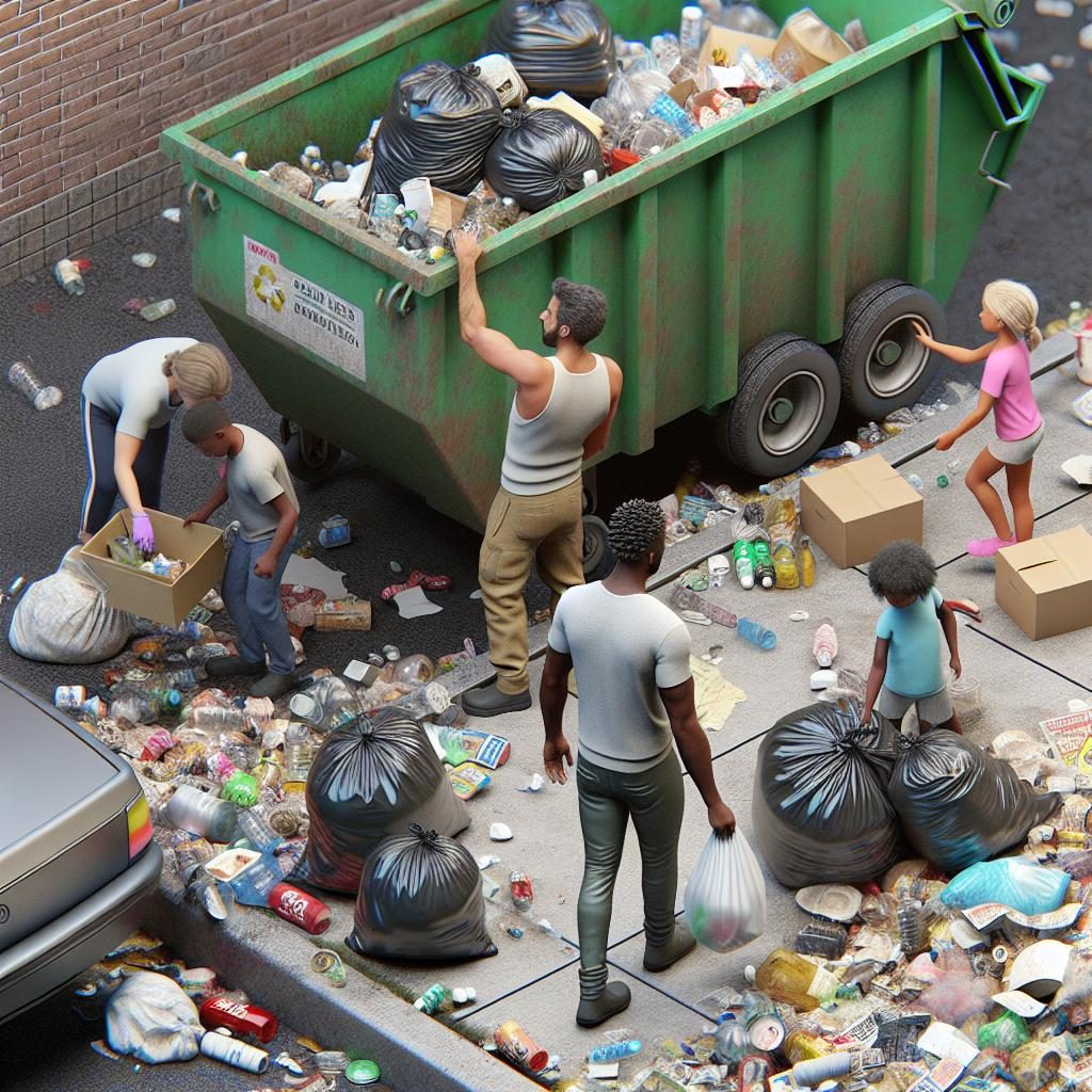 Trash piling on curbs