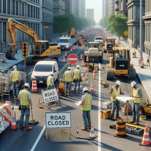 Road closed for construction.