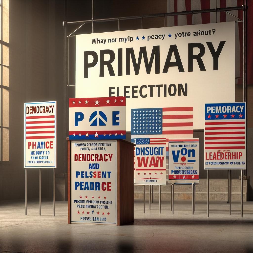 Primary election campaign posters.