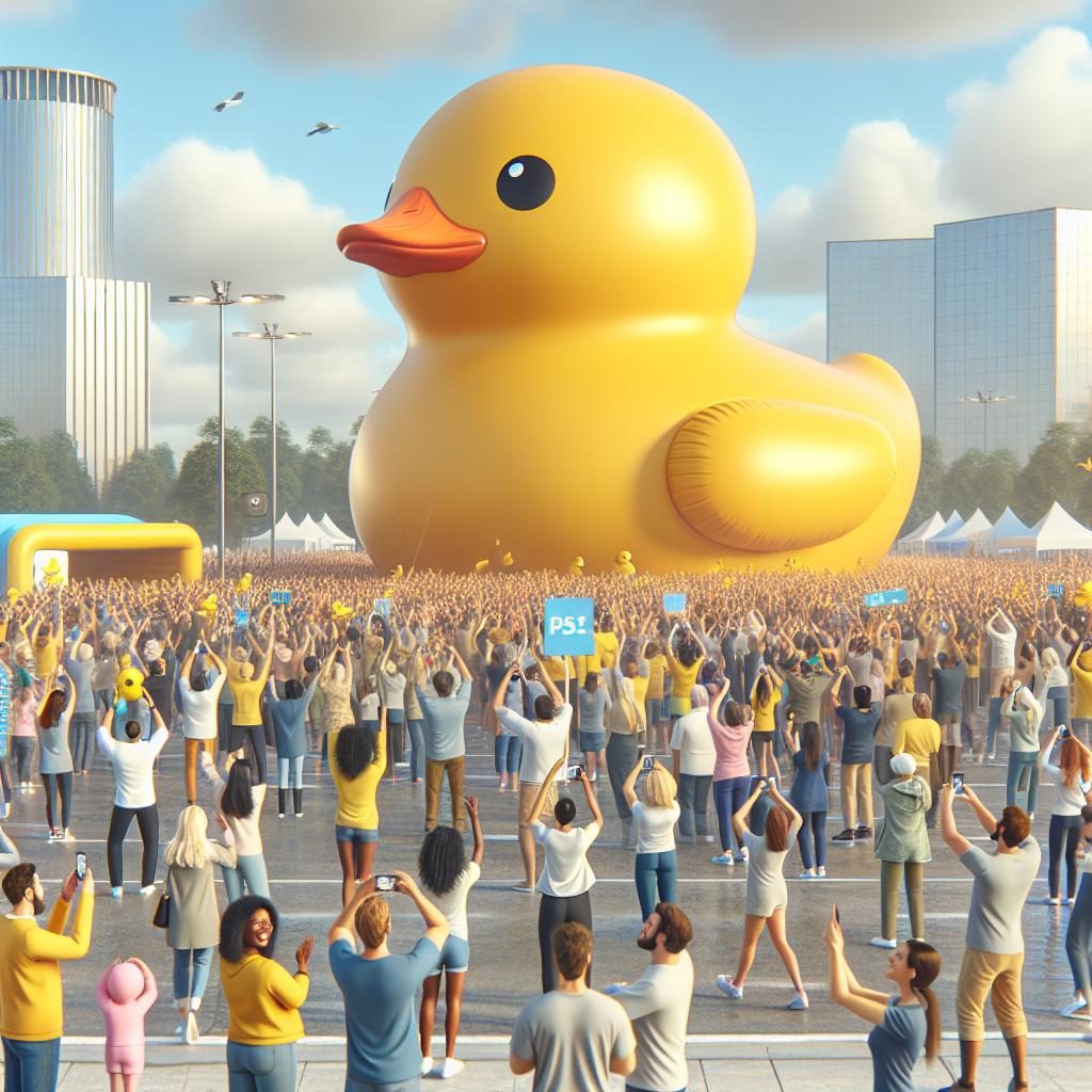 Giant rubber duck charity.