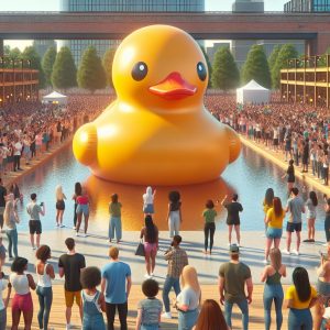 Giant rubber duck charity.