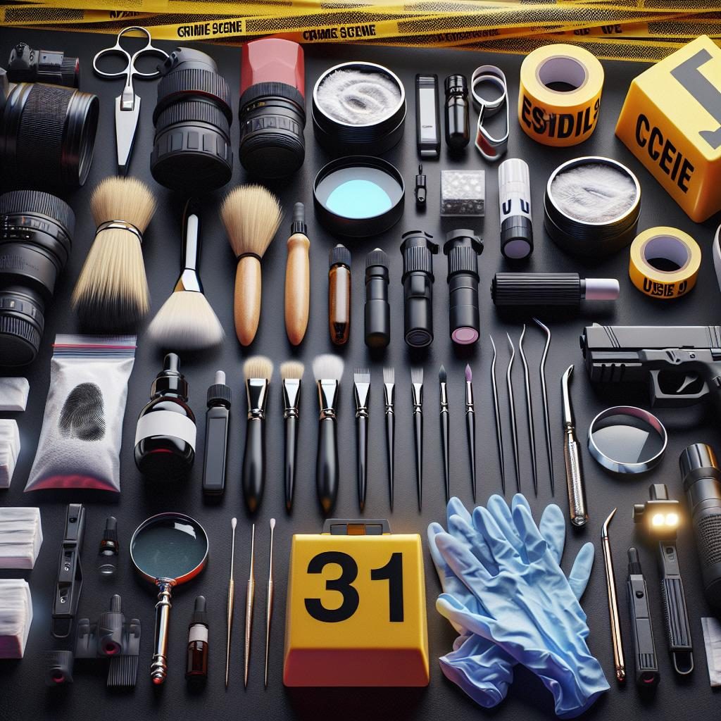 Crime scene investigation equipment.