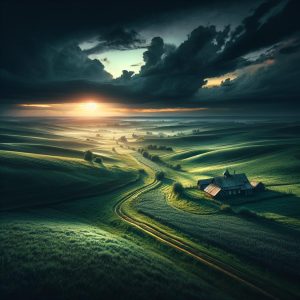 Mysterious rural landscape