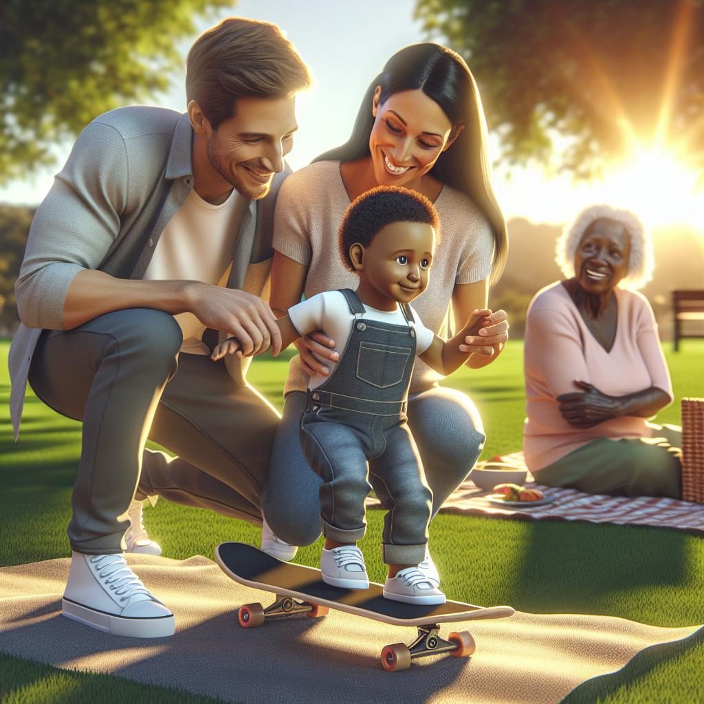 Family enjoying outdoor activities.