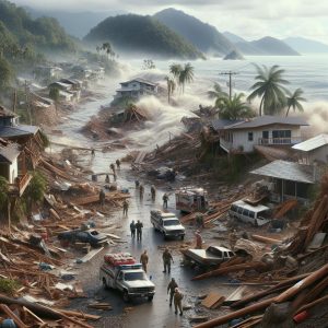 Ketchikan landslide aftermath scene