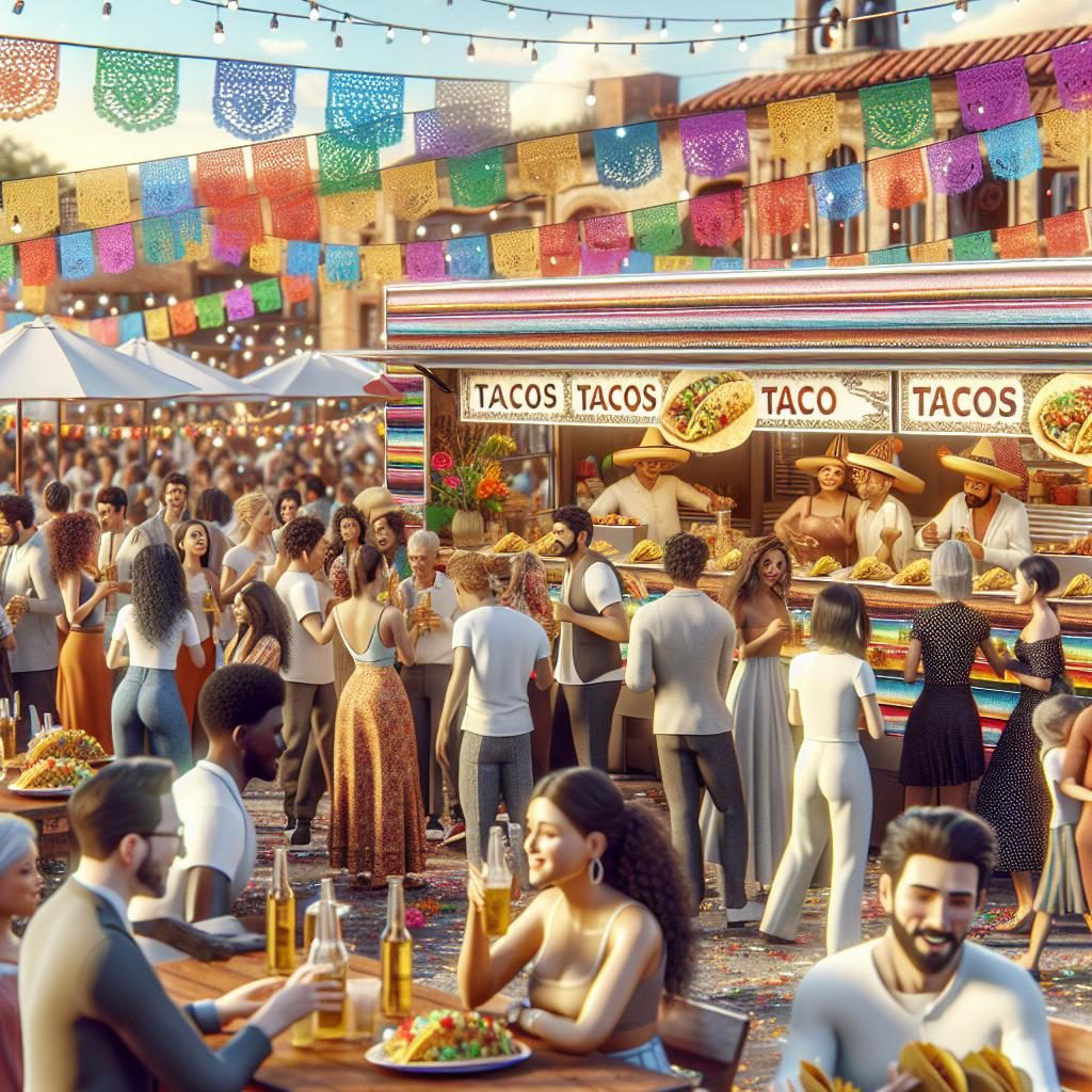 Mexican taco festival celebration