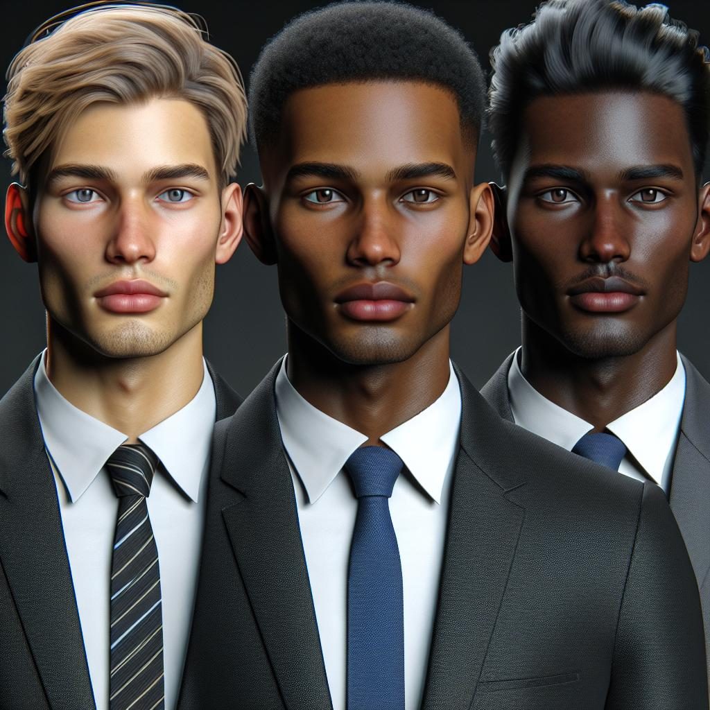 Young men in suits.