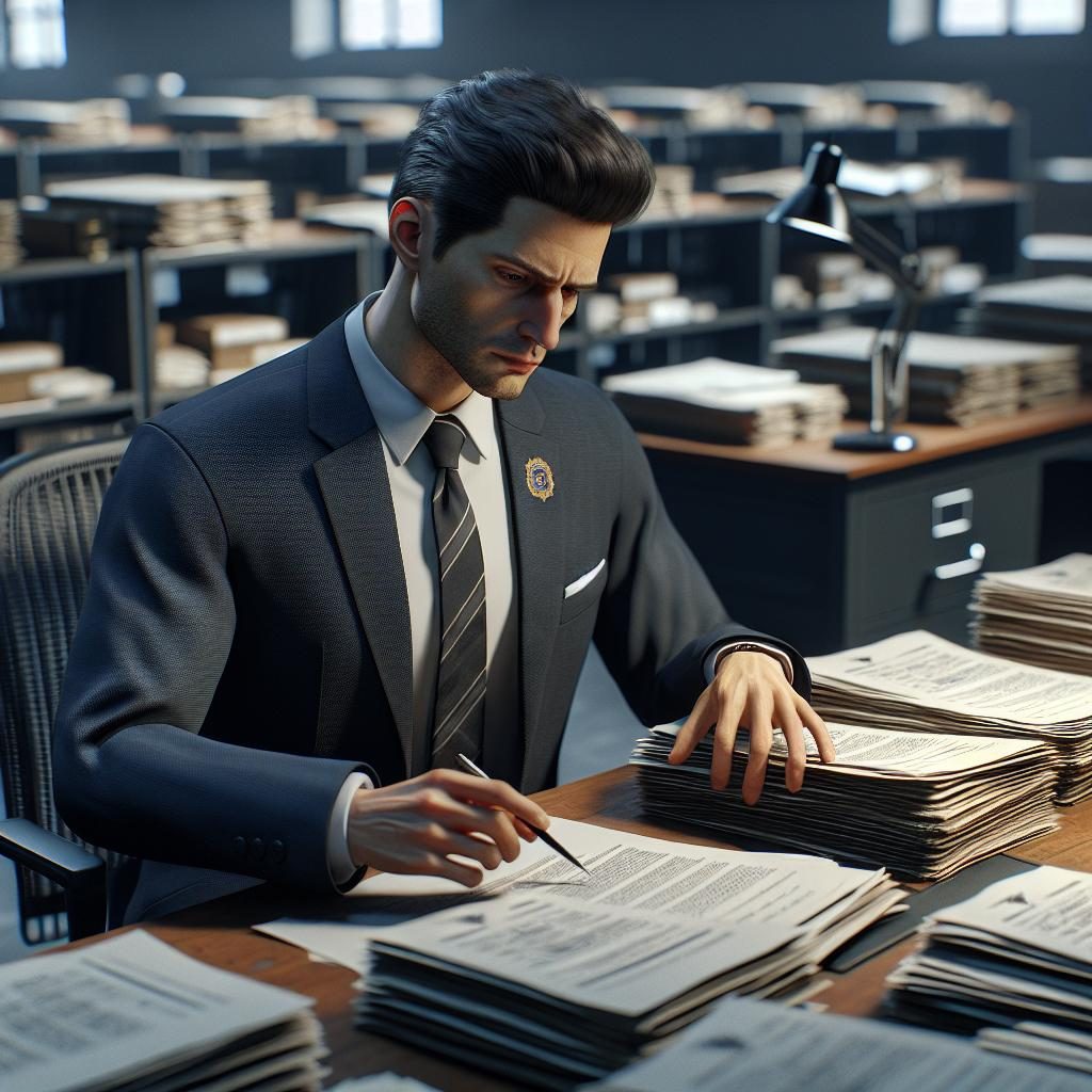 FBI agent at desk