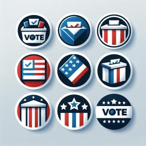 Voting sticker designs