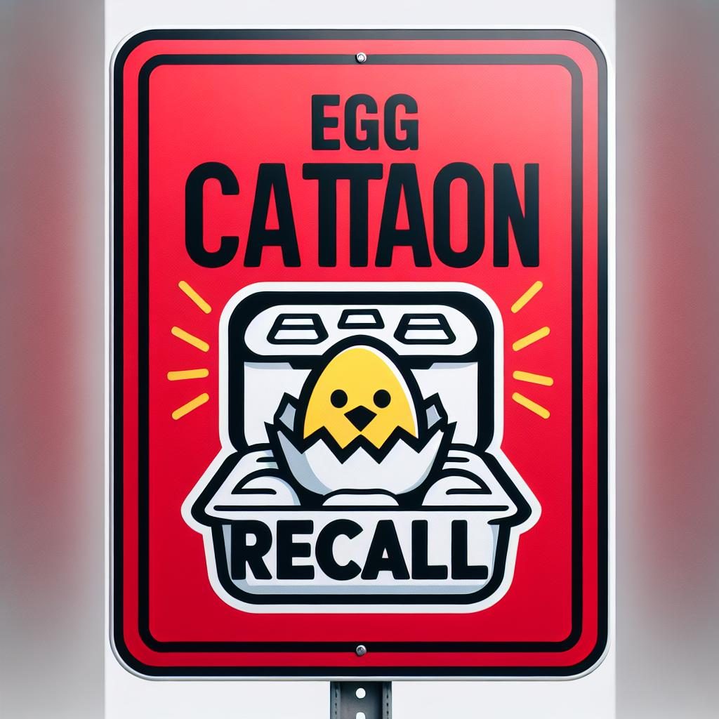 Egg carton recall sign