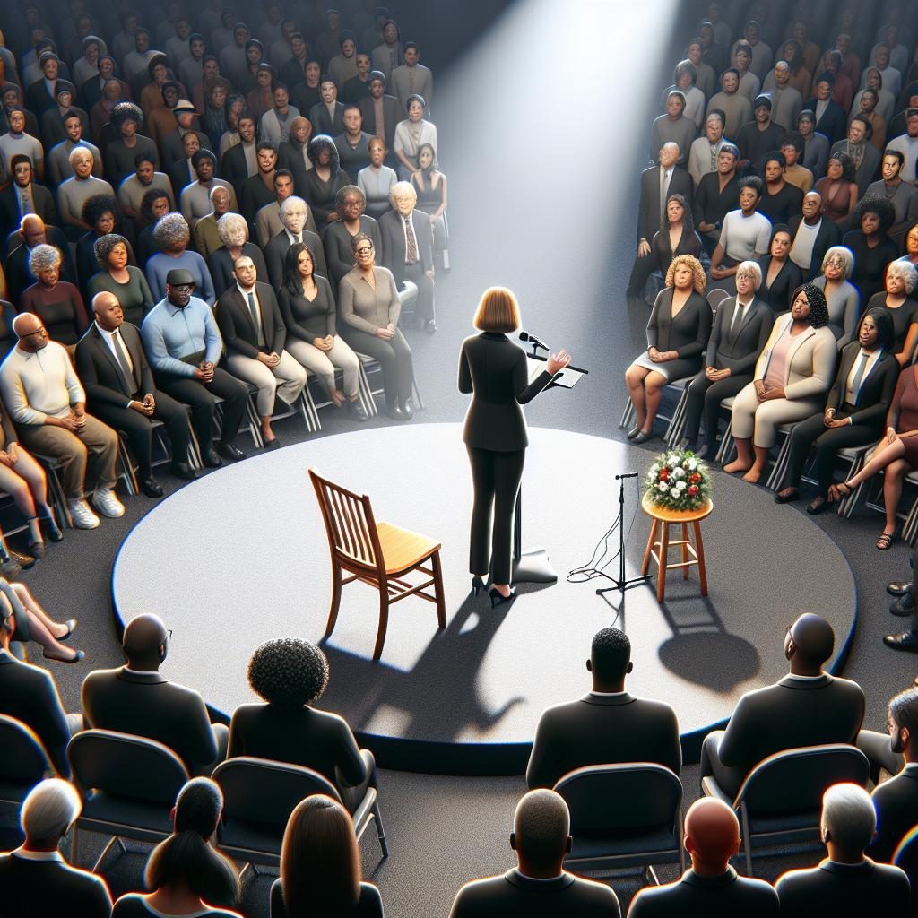 Empty chair tribute ceremony.