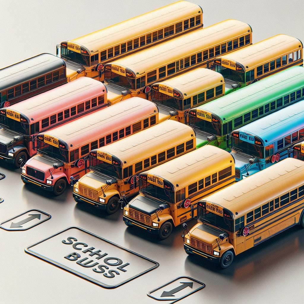 Empty school bus lines