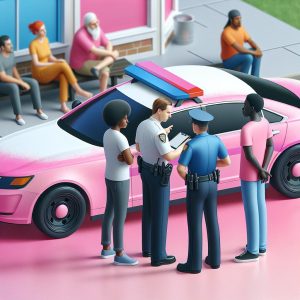 Pink Police Car Awareness