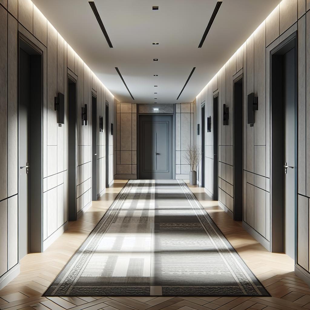 Empty apartment hallway