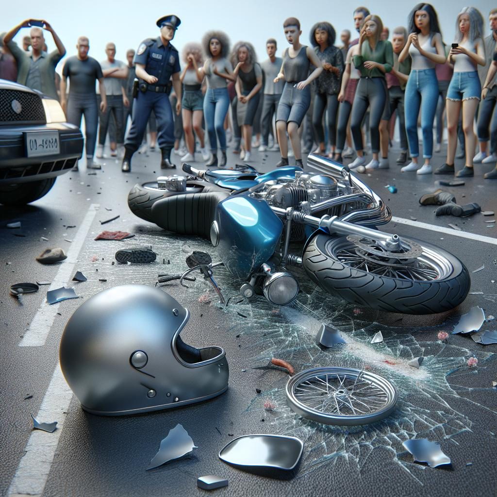 Motorcycle Accident Scene