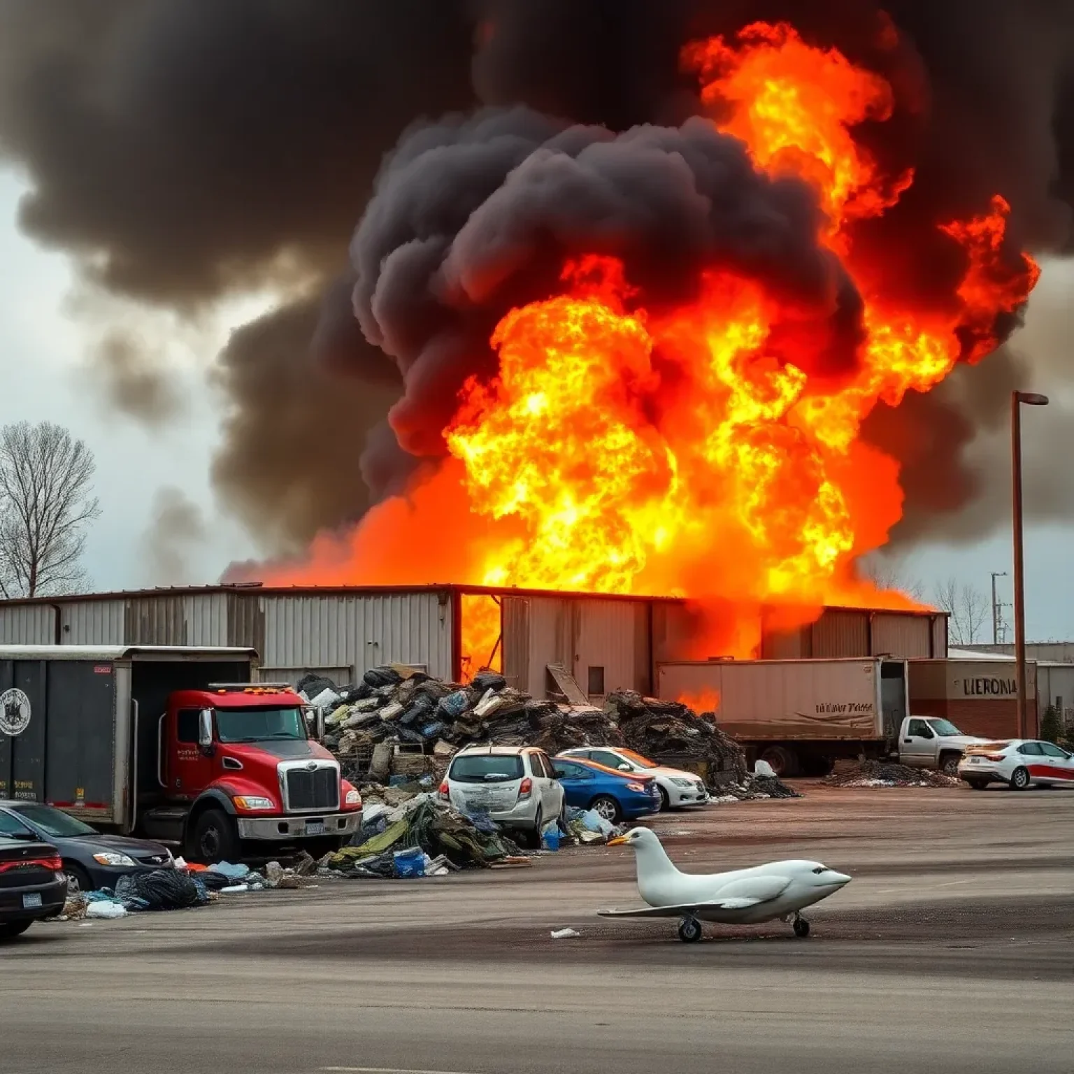 Fire Breaks Out at Livonia Recycling Center Causing Major Damage and Displacing Hundreds