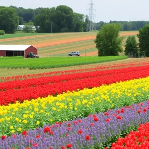 Vibrant Michigan farm fields with diverse specialty crops.