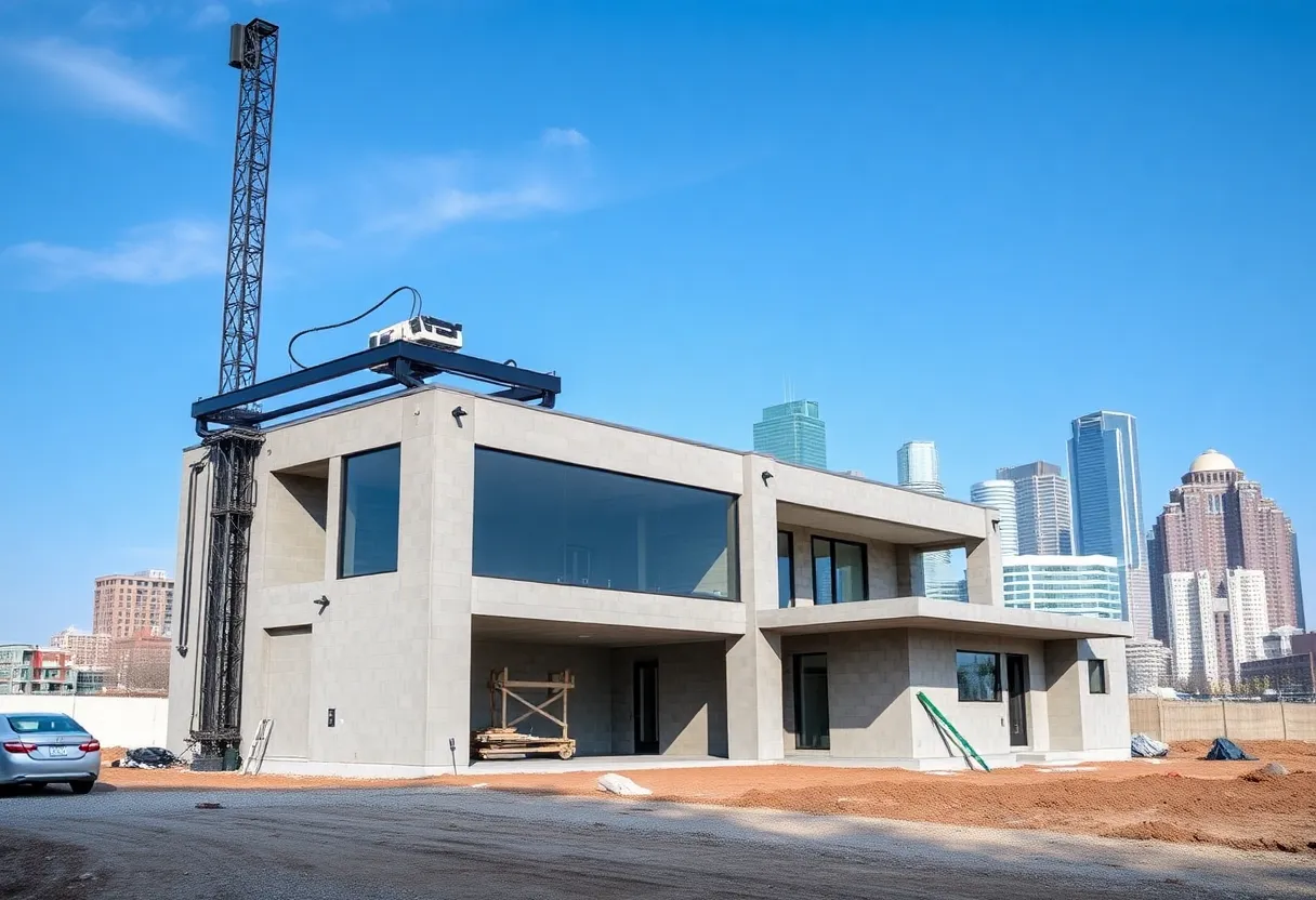 3D-printed home under construction in Detroit