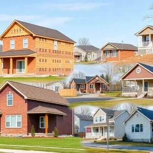 A view of diverse homes in Southeast Michigan highlighting the affordable housing crisis.