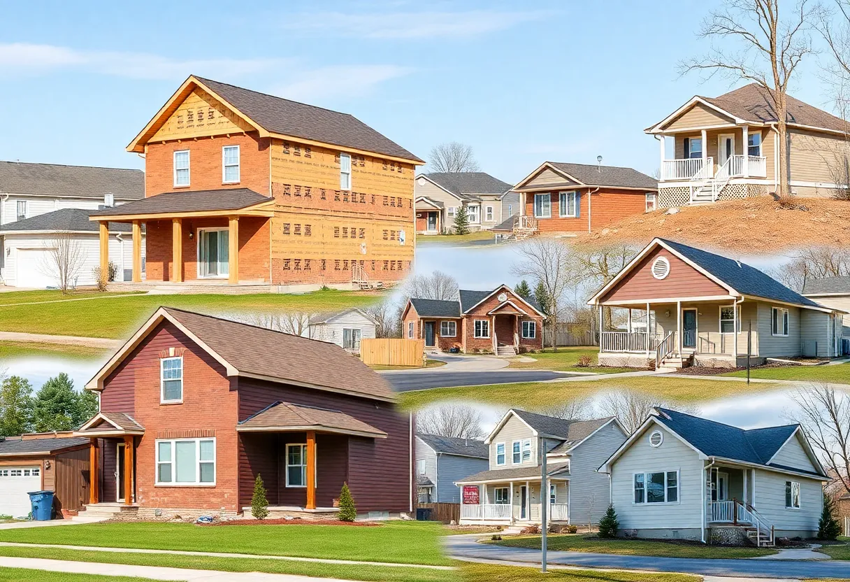 A view of diverse homes in Southeast Michigan highlighting the affordable housing crisis.