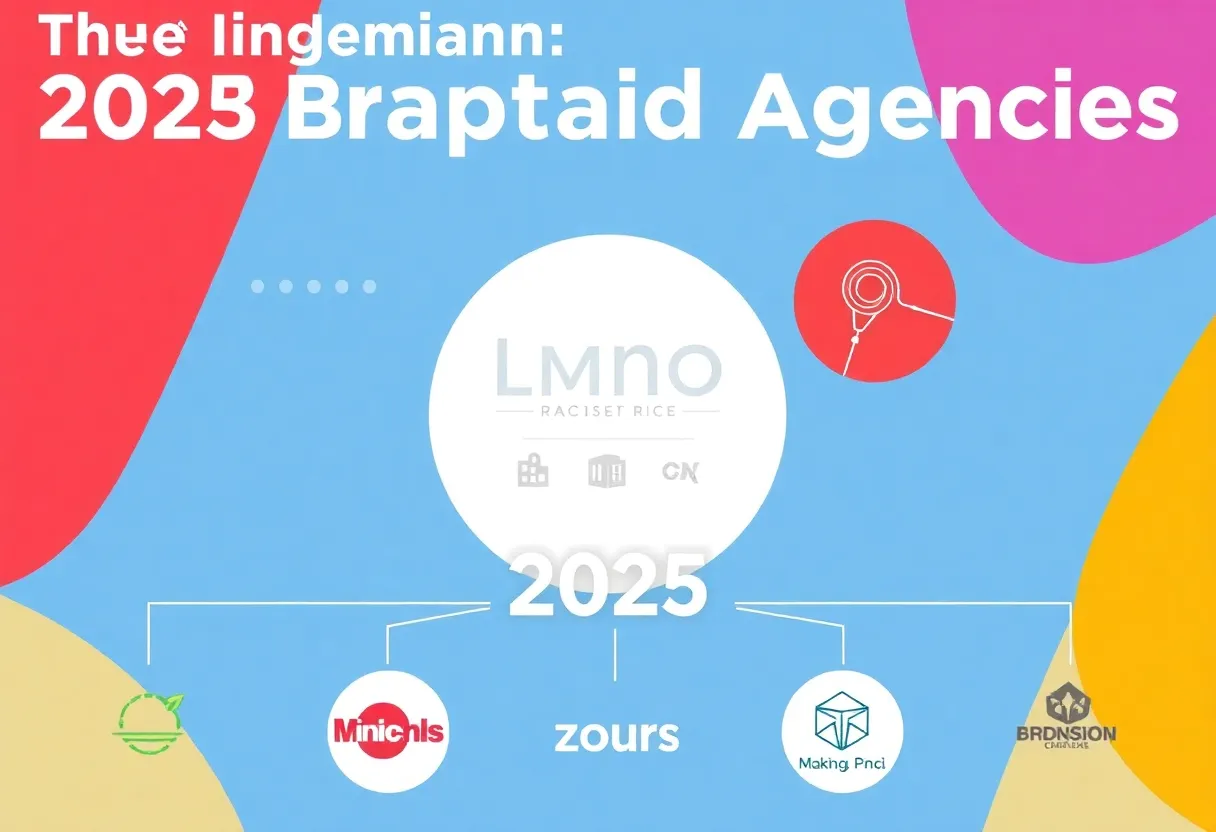 Infographic showcasing the leading startup branding agencies for 2025.