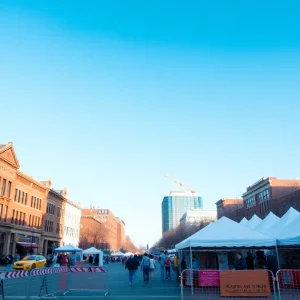 Construction in Ann Arbor during the Art Fair.