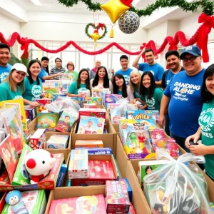 Volunteers at Hawaii toy drive for Shriners Hospitals for Children