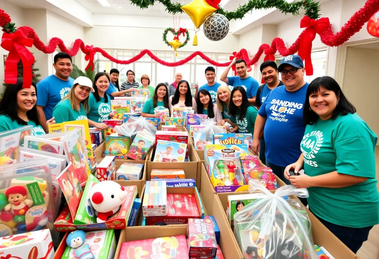 Volunteers at Hawaii toy drive for Shriners Hospitals for Children