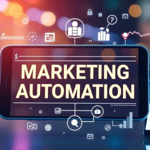 Illustration representing mobile marketing automation technology