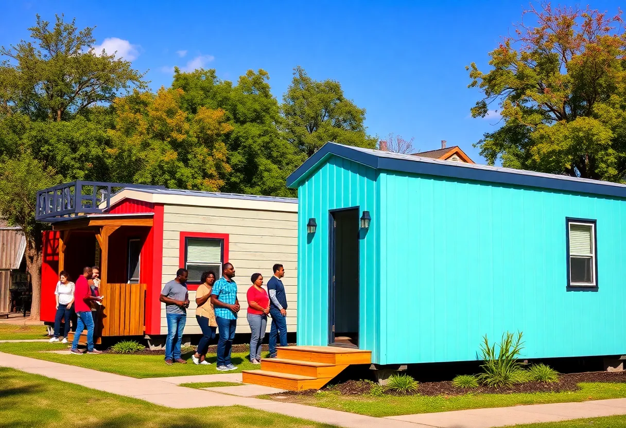 Newly constructed modular homes in North Corktown, Detroit