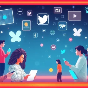 Illustration of social media marketing trends for 2025