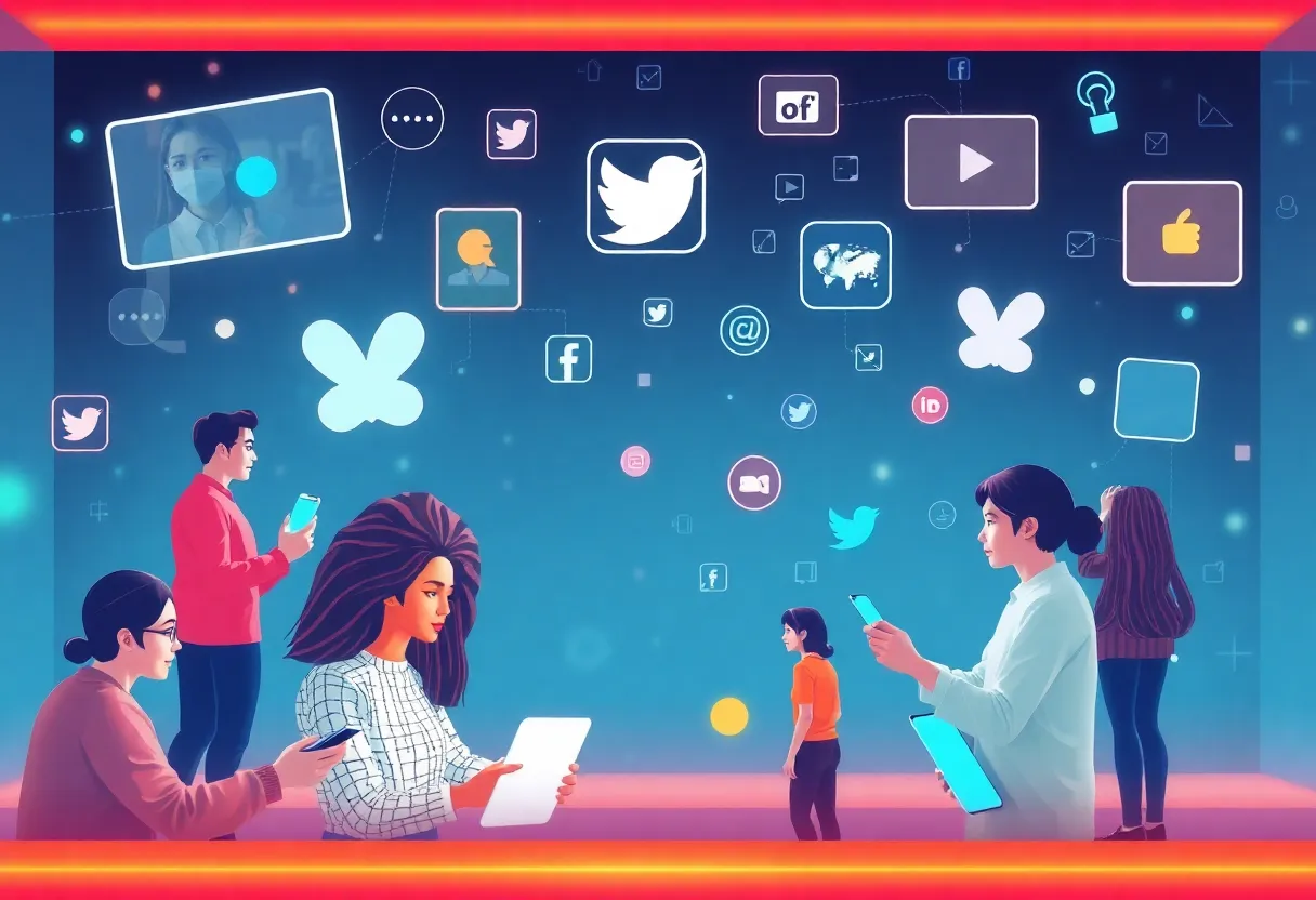 Illustration of social media marketing trends for 2025