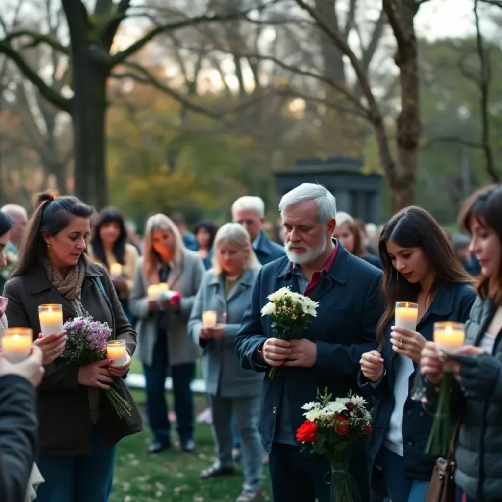 Gathering of community members honoring Daniel William Heard